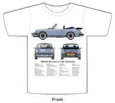 Porsche 911SC Cabriolet 1982-84 T-shirt Front